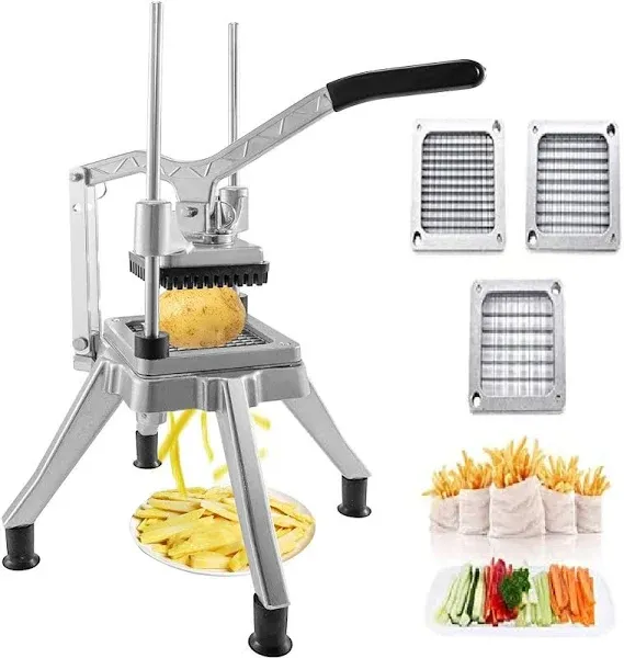 1/4&#039;&#039; Commercial Vegetable Cutter Stainless Steel French Fry Chopper Fruit Dicer