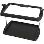 Attwood 9096-5 USCG-Approved 24 Series Heavy Duty Adjustable Hold-Down Marine Boat Battery Tray, Black