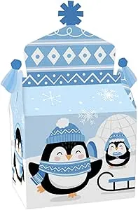 Big Dot of Happiness Winter Penguins Treat Box Party Favors