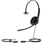 Yealink YHS34 LITE MONO Wideband Monaural Headset For  Ip Phone - Leat