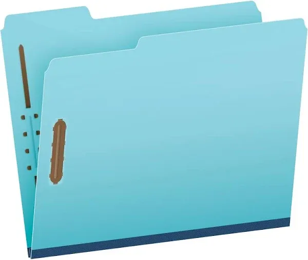 Globe Weis Pendaflex Pressboard Fastener Folders Letter 615F21-3BLU