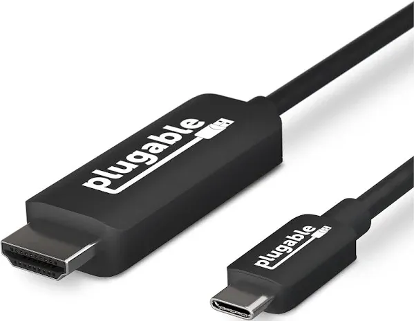 Plugable USBC-HDMI-CABLE USB 3.1 Type-C to HDMI 2.0 Cable, 4K Graphics Adapter