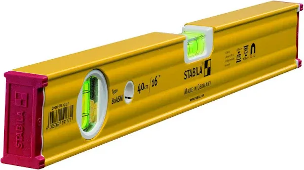 Stabila - 80 ASM Magnetic Spirit Level 2 Vial 19177 40cm