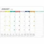 TF Publishing 2025 Desk Pad Calendar 12"x17" Rainbow Blocks