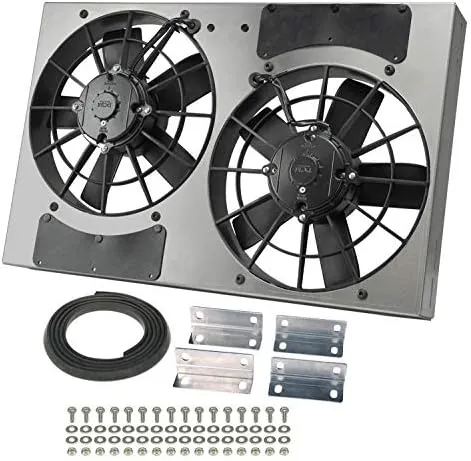 Derale Dual Rad Fan/Aluminum Shroud Assembly 16831