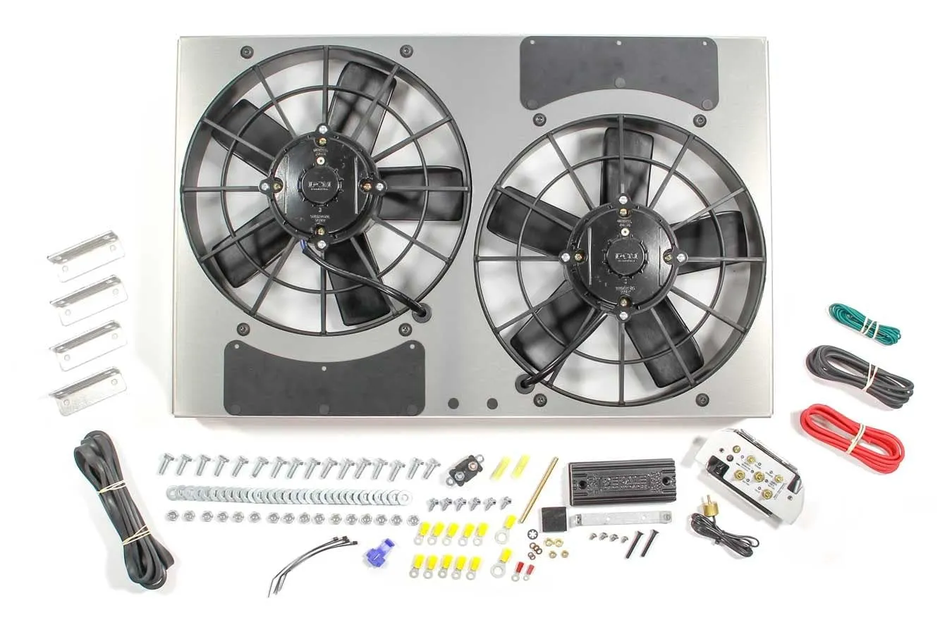 DERALE 66831 PWM Dual RAD Fan/ Aluminum Shroud Assembly