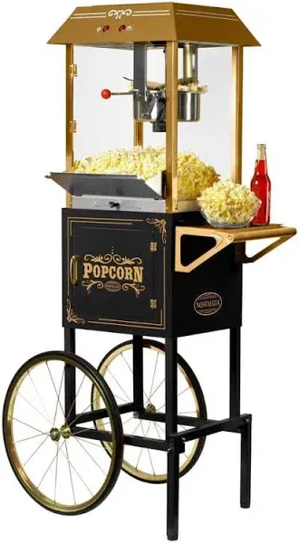 Nostalgia 10 oz Vintage Popcorn and Concession Cart ccp1000