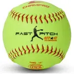 Champro ASA Game Fastpitch Softball, Optic Yellow, 12" - 12 count