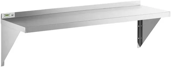 Regency 18 Gauge Stainless Steel 15&quot; x 48&quot; Solid Wall Shelf