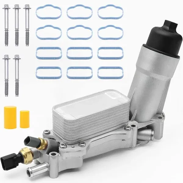 Whyql Aluminum Engine Oil Cooler and Oil Filter Housing