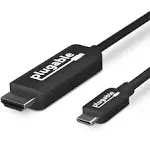 Plugable USB 3.1 Gen 1 Type-C Male to HDMI 2.0 Male Cable 6', 3., HDMI/M, Color Black