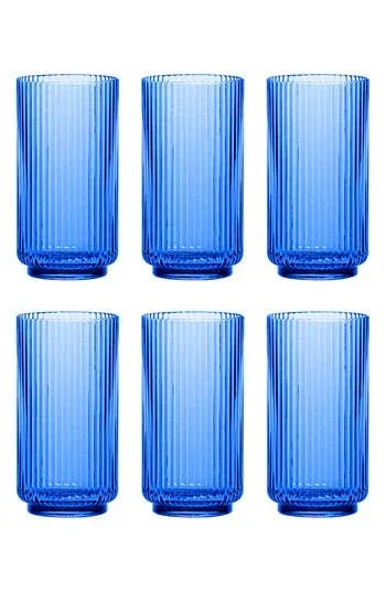 TarHong Mesa Jumbo Cobalt Glasses (Set of 6)