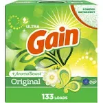 Gain Ultra Powder Laundry Detergent, Original, 120 Loads 137 oz