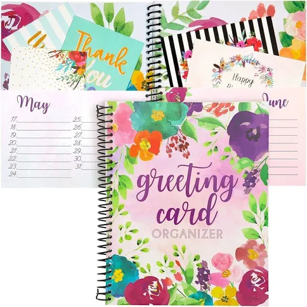 Sustainable Greetings Floral Greeting Card Organizer Book