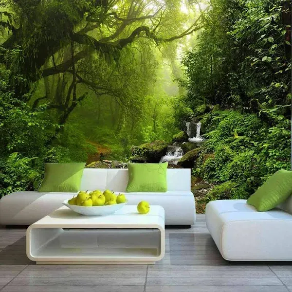 Bormia Road Forest Wall Mural Tree Wallpaper Pictures Large Bedroom Mural 108"x75"