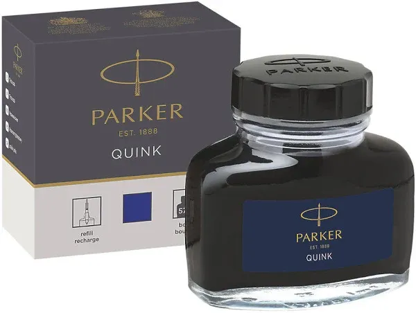 Parker Quink Bottled Ink Permanent Blue 57ml Bottle S0037470