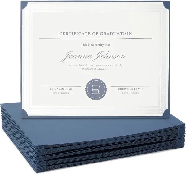 Sustainable Greetings 48-Pack Single Sided Award Certificate Holders