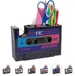 FTC Retro Cassette Tape Dispenser Office Supply Holder - 6.70 inch x 1.98 inch x 4.53 inch Mix Tape, Size: 6.70 x 1.98 x 4.53