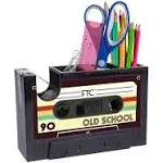 FTC Retro Cassette Tape Dispenser Office Supply Holder - 6.70 inch x 1.98 inch x 4.53 inch Old School, Size: 6.70 x 1.98 x 4.53