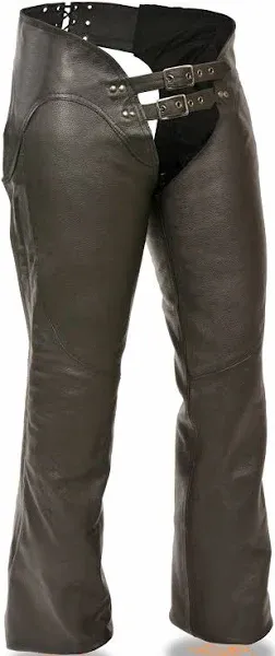 Milwaukee Women's Leather Milwaukee Low Rise Double Buckle Leather Chaps