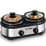 Double Slow Cooker  - Double Buffet Server for Parties, Holidays &amp; Gatherings - 