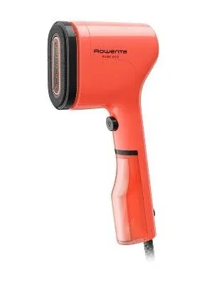 Rowenta Pure Pop Handheld Garment Steamer Coral Red Compact Versatile Pad