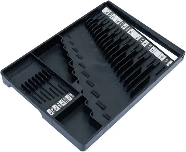 WRENCH ORGANIZER (BLACK) | Space Saving 28-Tool Tray | Fits in Most Tool Box 