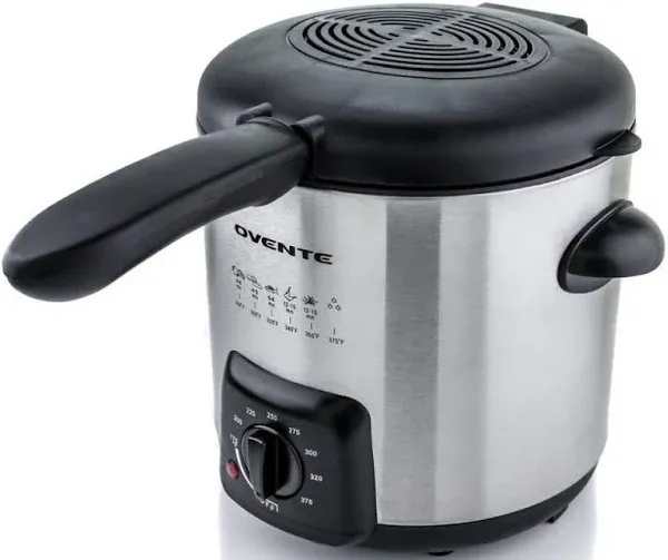 Ovente Electric Deep Fryer 0.9l 840w Power with Locking Lid