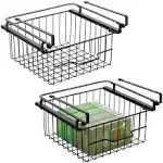 mDesign Compact Hanging Pullout Drawer Basket - Shelf Organizer