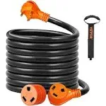 VEVOR 25ft RV Extension Cord Power Cord 30Amp NEMA TT-30R/NEMA TT-30P ETL Listed