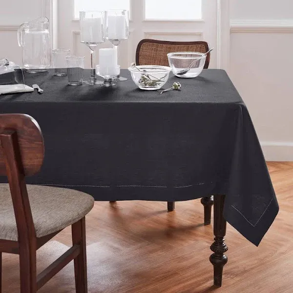 Medium Weight Hemstitch Linen Tablecloth Solino Home