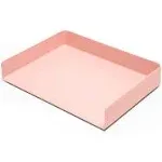 Poppin Stackable Landscape Letter Tray - Blush - 12-1/2" x 9-3/4" x 2" H - Each