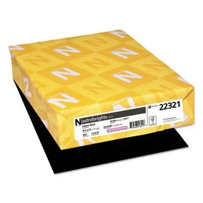 Astrobrights Color Paper, 24lb, 8.5 x 11, Eclipse Black, 500/Ream