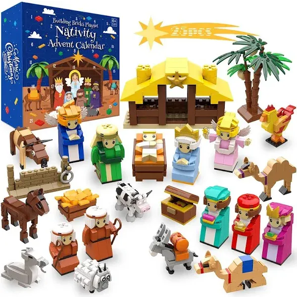 COOLTUNE Kids Nativity Building Blocks Toy