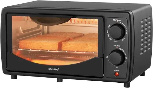 Toaster Oven Countertop, Small Toaster Ovens Combo 4 Slice, Mini Oven for 9&#034; Piz