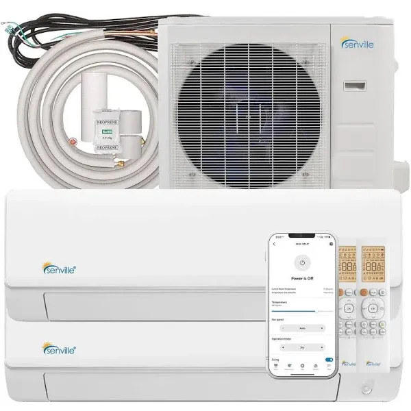 28000 BTU Dual Zone Mini Split Air Conditioner with Heat Pump