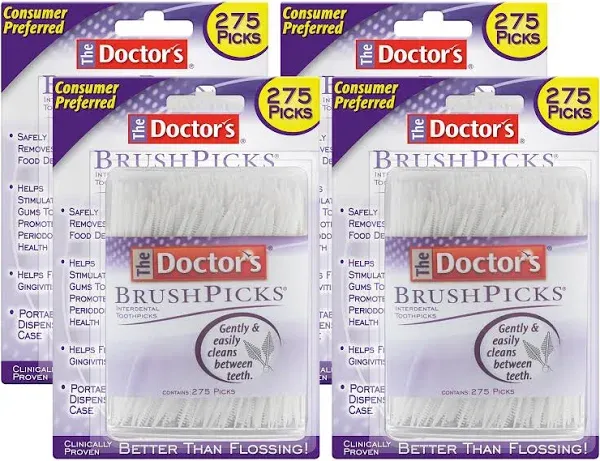 The Doctor's BrushPicks Interdental Toothpicks, 120 Picks