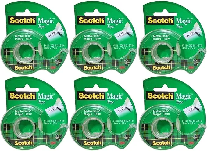 Scotch Magic Tape, 3/4 in. x 500 in., 1 Dispenser