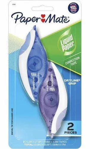 Paper Mate Liquid Paper DryLine Grip Correction Tape