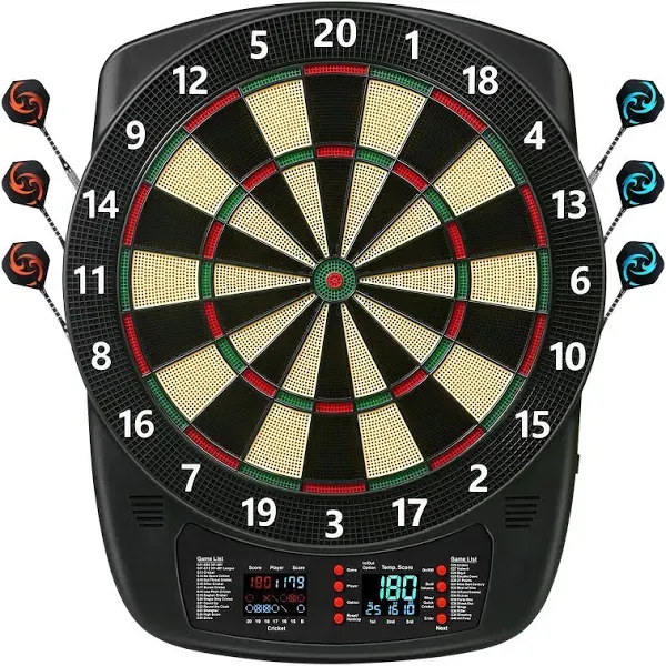 Electronic Dart Board, Soft Tip Dartboard Set 40 Games, 427 Variants Digital ...