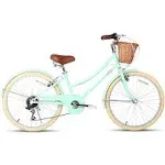 24 inch Beach Cruiser Bike Girls Hybrid Bike With Basket-Glerc Missy