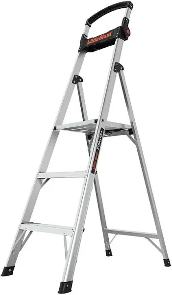 Little Giant Ladder Systems Xtra-Lite Plus 5' Aluminum Stepladder with Flip - Up Handrail - 15265-095 | Rural King