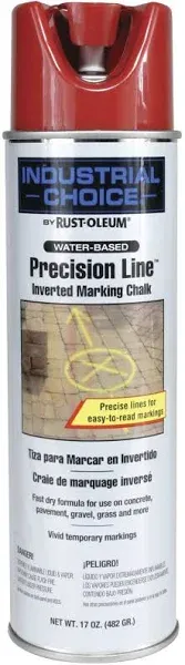 RUSTOLEUM 205235 Inverted Marking Chalk: Inverted Paint Dispensing, Red, 20 oz