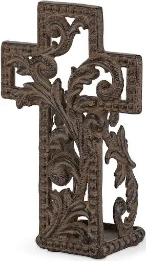 GG Collection Metal Acanthus Cross Votive