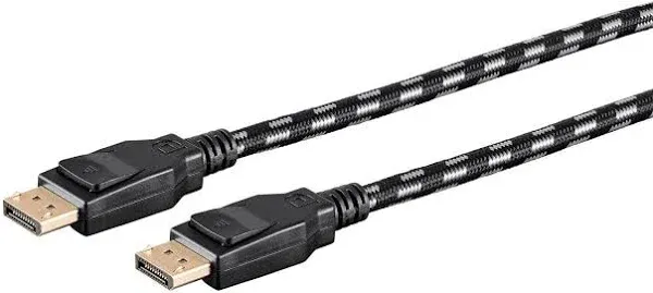 Monoprice Braided DisplayPort 1.4 Cable, 6ft, Gray