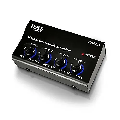 Pyle PHA40 4 Channel Stereo Headphone Amplifier