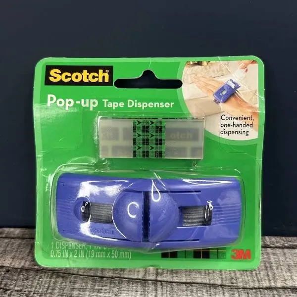 Scotch� Pop-up Tape Handband Dispenser, 1 Tape Pad, 75 Tape Strips, 3/4' x 2' Tape Strip MMM96GS