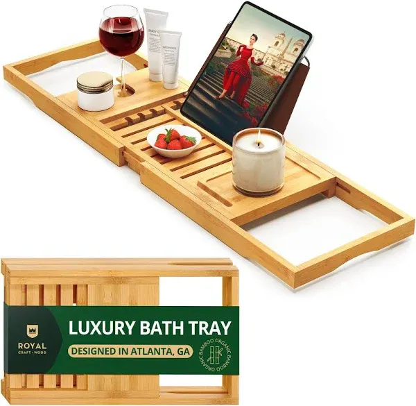 Royal Craft Wood Premium Foldable Bathtub Tray