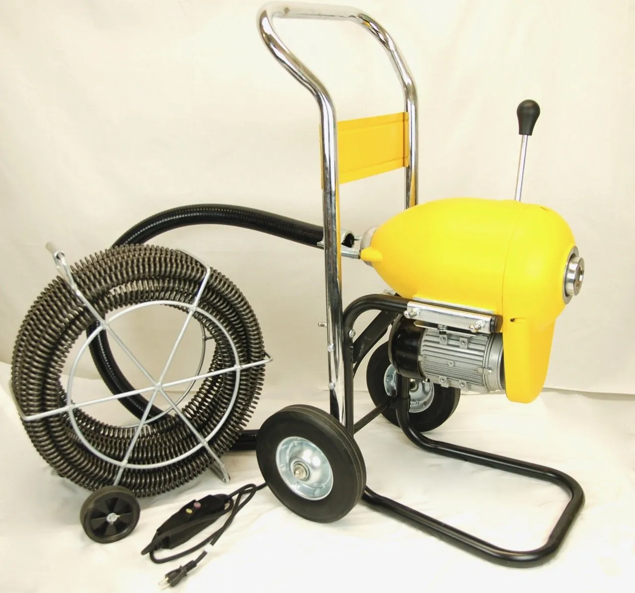 BLUEROCK SDS200B 2" - 8" Sectional Pipe Drain Cleaning Machine 1.5HP 60' Snake Cleaner 1-1/4" Cable & Cutters Kit