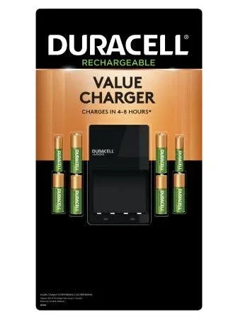 Duracell ION SPEED 1000 Rechargeable Battery Charger, Includes 4 AA NiMH